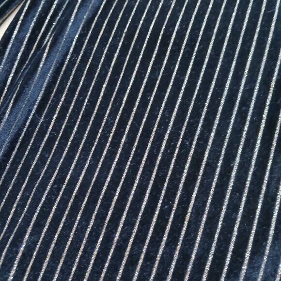 Forever 21 Two Piece Set Crop Top Wide Leg Pants 1X/2X Black Velvet Gold Stripe - Picture 12 of 16